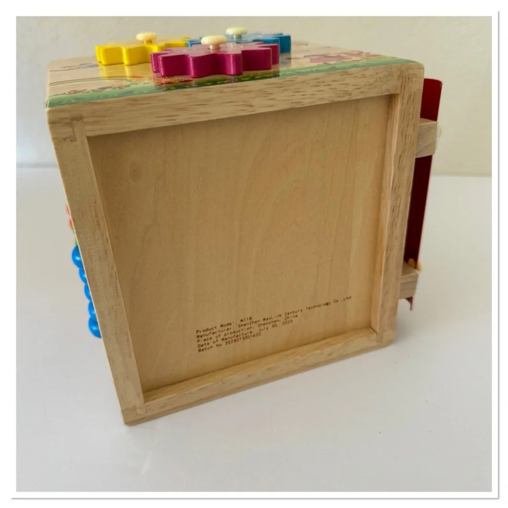 Wooden Activity Cube For Kids 18+Months Learning Toy